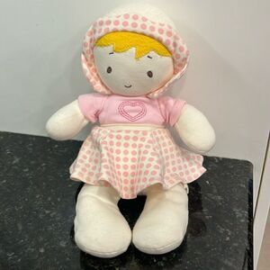 Baby Gund It's a Girl Plush Pink Doll Heart Soft Toy. Naturally